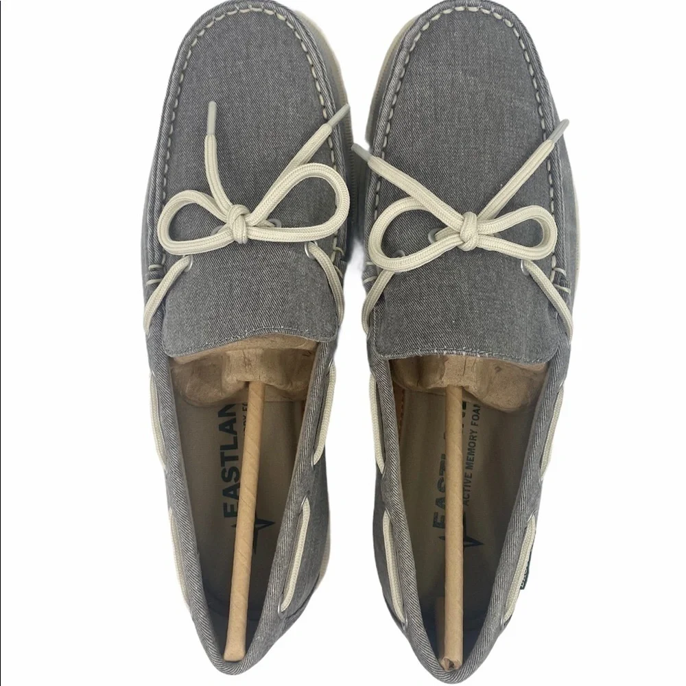 Eastland Grey Yarmouth 1-Eye Canvas Boat Shoes
